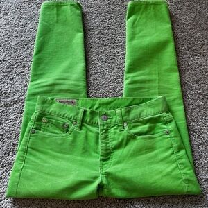 Polo Ralph Lauren Tompkins Skinny Corduroy Pants Bright Green Women’s Size 26